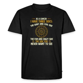 Horoscope zodiacal des trois côtés du Cancer - T-shirt Premium bio Homme - noir - Devant - Nico (187cm)