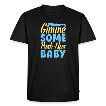 Les passionnés de fitness me donnent des pompes Calisthénique - T-shirt Premium bio Homme - noir - Devant - Nico (187cm)