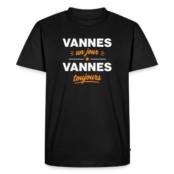 Vannes Jour Toujours - T-shirt Premium bio Homme - noir - Devant - Nico (187cm)