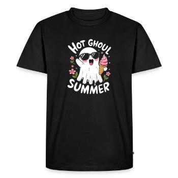 Hot Ghoul Summerween Halloween - Men's Premium Organic T-Shirt - black - Front - Nico (187cm)