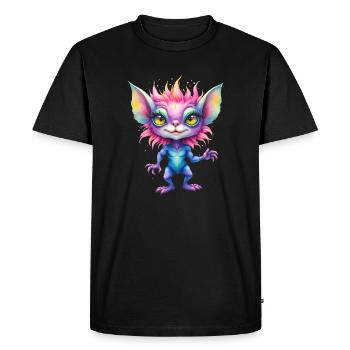 Fantasy Rainbow Creature - Men's Premium Organic T-Shirt - black - Front - Nico (187cm)