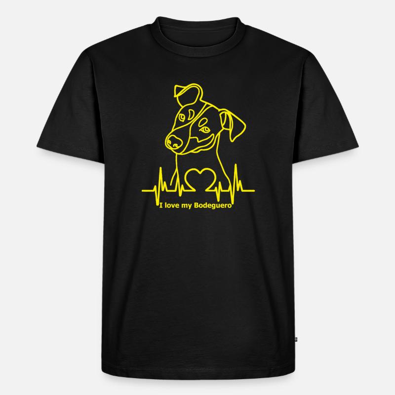 Bodeguero mit Herzschlag - Männer Premium Bio T-Shirt - Schwarz