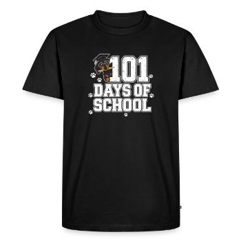 Teckel 101 Day School Empreintes de patte Doxie mignonne - T-shirt Premium bio Homme - noir - Devant - Nico (187cm)