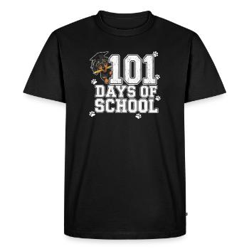 101 jours d’école teckel lunettes pattes mignons - T-shirt Premium bio Homme - noir - Devant - Nico (187cm)