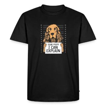 Cocker Spaniel Mom Dog Mom - Men's Premium Organic T-Shirt - black - Front - Nico (187cm)