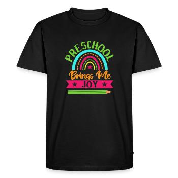 Maître de maternelle m’apporte de la joie Maître de maternelle - T-shirt Premium bio Homme - noir - Devant - Nico (187cm)