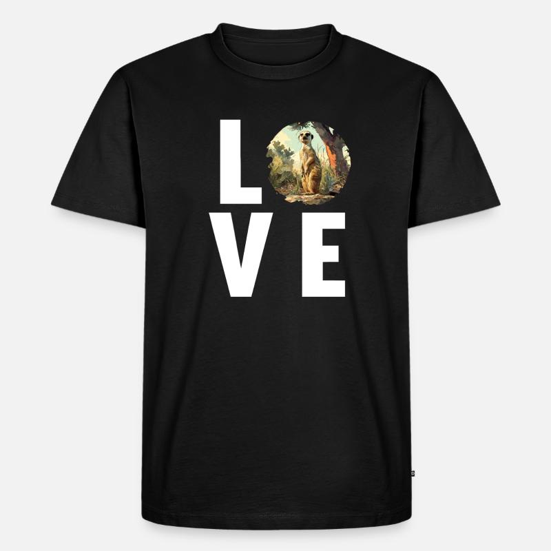 Suricate Erdmännchen - T-shirt Premium bio Homme - noir