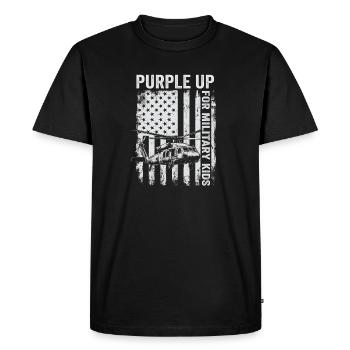 Purple Spice Up Militaires Enfants Hélicoptère Militaire K - T-shirt Premium bio Homme - noir - Devant - Nico (187cm)