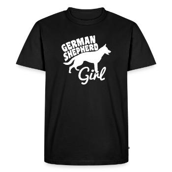 La jeune Berger allemand - T-shirt Premium bio Homme - noir - Devant - Nico (187cm)