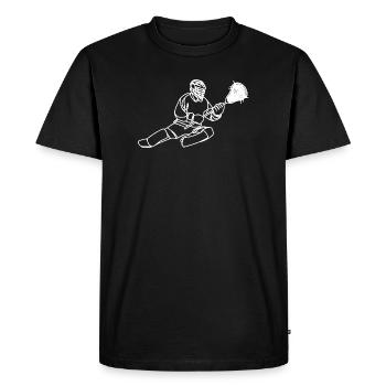 gardien de but de crosse - T-shirt Premium bio Homme - noir - Devant - Nico (187cm)