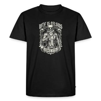 C’est quoi ce délire de Celsius Skeleton Funny American - T-shirt Premium bio Homme - noir - Devant - Nico (187cm)