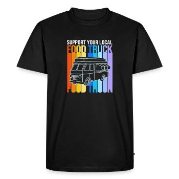 Camion de Snacks Food - T-shirt Premium bio Homme - noir - Devant - Nico (187cm)