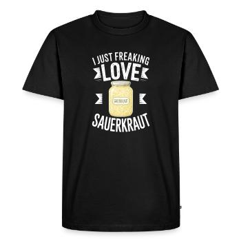 Cadeau allemand de choucroute - T-shirt Premium bio Homme - noir - Devant - Nico (187cm)