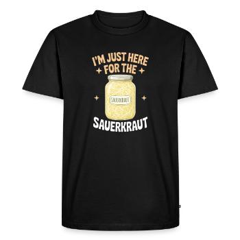 Choucroute Plats allemands offerts - T-shirt Premium bio Homme - noir - Devant - Nico (187cm)