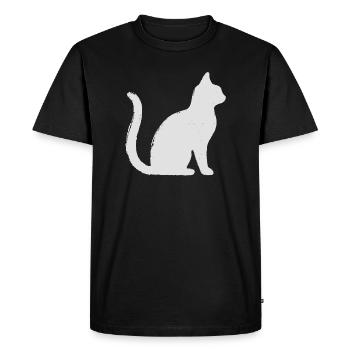 Chat - T-shirt Premium bio Homme - noir - Devant - Nico (187cm)