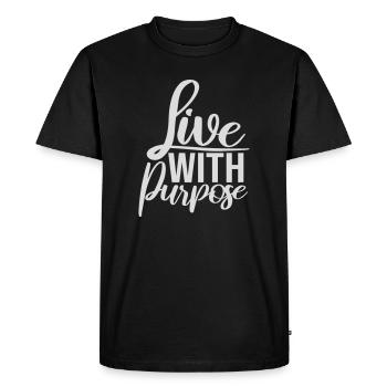 Vivre avec un but motivation sensée Mentalité dire - T-shirt Premium bio Homme - noir - Devant - Nico (187cm)