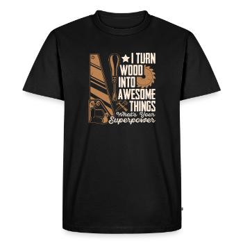 Holz in Großartiges verwandeln Handwerker DIY - T-shirt Premium bio Homme - noir - Devant - Nico (187cm)