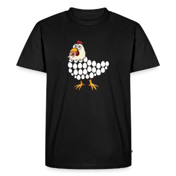 Poulets Whisperer Poulets Poulets Poulets Gardiens de poulets - T-shirt Premium bio Homme - noir - Devant - Nico (187cm)
