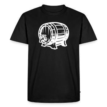Beer barrel symbol beer - Men's Premium Organic T-Shirt - black - Front - Nico (187cm)