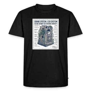 Reggae Soundsystem Eco - T-shirt Premium bio Homme - noir - Devant - Nico (187cm)