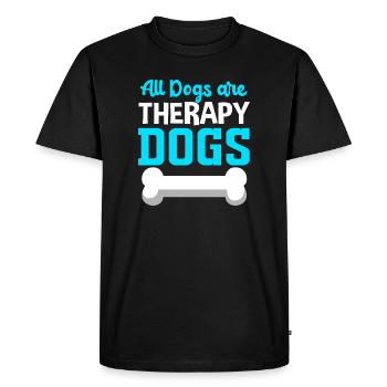 Chien de thérapie - T-shirt Premium bio Homme - noir - Devant - Nico (187cm)