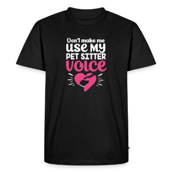 Pet Sitter Pets Babysitter - Men's Premium Organic T-Shirt - black - Front - Nico (187cm)