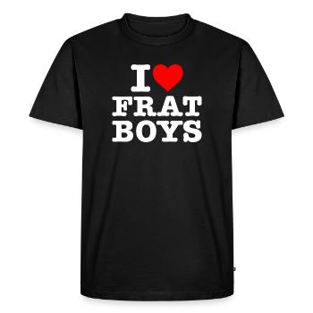 I Heart Frat Boys - Men's Premium Organic T-Shirt - black - Front - Nico (187cm)