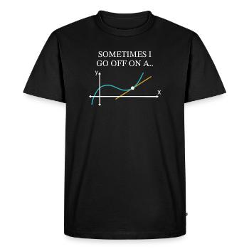 Parfois, je m’égares sur des mathématiques drôles - T-shirt Premium bio Homme - noir - Devant - Nico (187cm)