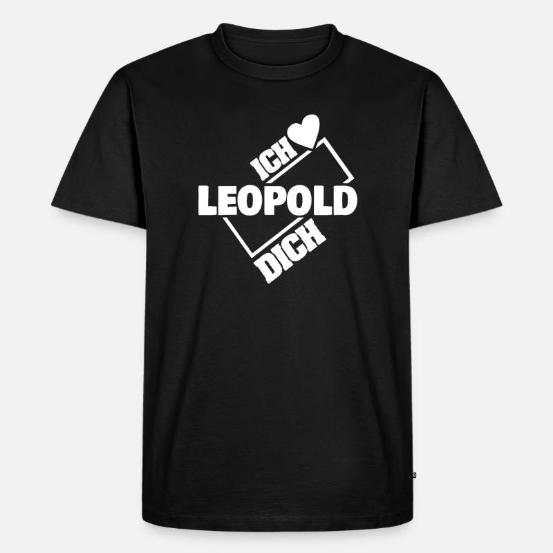 Liebe Leopold - Männer Premium Bio T-Shirt - Schwarz