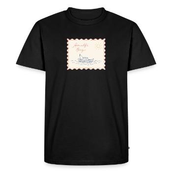 Croquis du bateau de la baie d’Amalfi - T-shirt Premium bio Homme - noir - Devant - Nico (187cm)