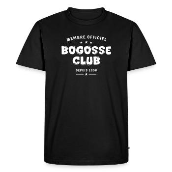 Bogosse club de puis 1956 anniversaire 70 ans - T-shirt Premium bio Homme - noir - Devant - Nico (187cm)