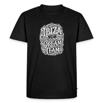 Ibiza Dream Team - Men's Premium Organic T-Shirt - black - Front - Nico (187cm)