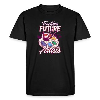 Art of the Future: Teaching Artists - Men's Premium Organic T-Shirt - black - Front - Nico (187cm)