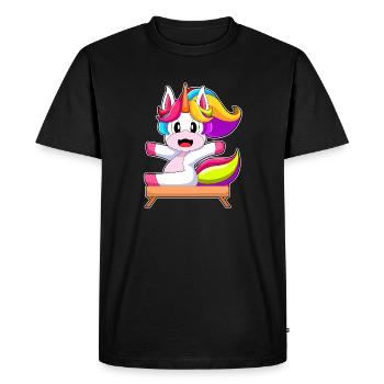 Gymnastique Unicorn Workout Fitness - T-shirt Premium bio Homme - noir - Devant - Nico (187cm)