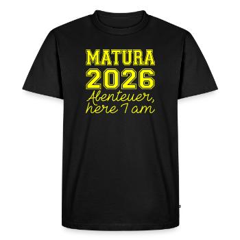 Matura 2026 Spruch - T-shirt Premium bio Homme - noir - Devant - Nico (187cm)