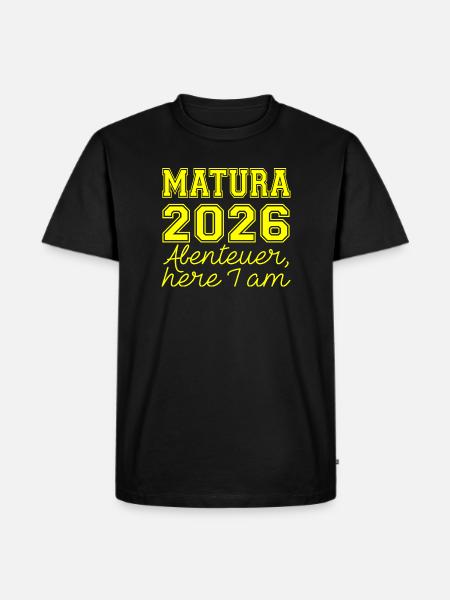 Matura 2026 Spruch - Men's Premium Organic T-Shirt - black