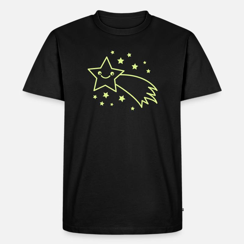Sternschnuppe Sternenflug - Männer Premium Bio T-Shirt - Schwarz