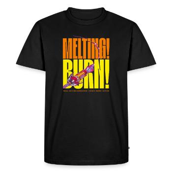MELTING! Wall Of Fire - Men's Premium Organic T-Shirt - black - Front - Nico (187cm)