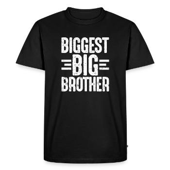 Le plus grand grand frère - T-shirt Premium bio Homme - noir - Devant - Nico (187cm)