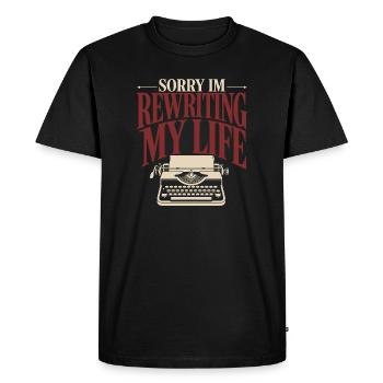 Poetcore Poet Poetry Dark Academia Gift - Men's Premium Organic T-Shirt - black - Front - Nico (187cm)
