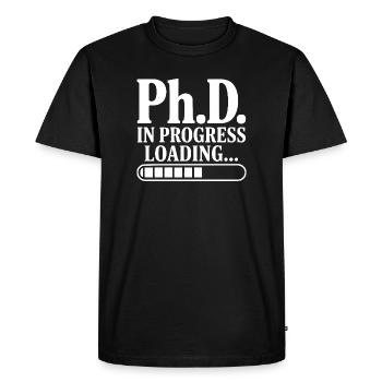 Ph.D. Chargement en cours... - T-shirt Premium bio Homme - noir - Devant - Nico (187cm)