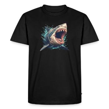 Great White Shark Great White Shark - Men's Premium Organic T-Shirt - black - Front - Nico (187cm)