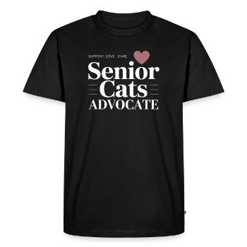 Senior Cats Advocate - Men's Premium Organic T-Shirt - black - Front - Nico (187cm)