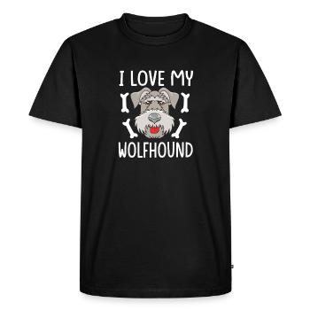 Irish wolfhound - Men's Premium Organic T-Shirt - black - Front - Nico (187cm)