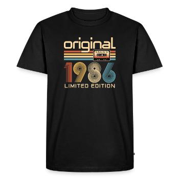 40e anniversaire, 40 ans - T-shirt Premium bio Homme - noir - Devant - Nico (187cm)