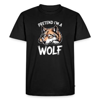 Paroles de loups, drôle de cadeau de loup - T-shirt Premium bio Homme - noir - Devant - Nico (187cm)