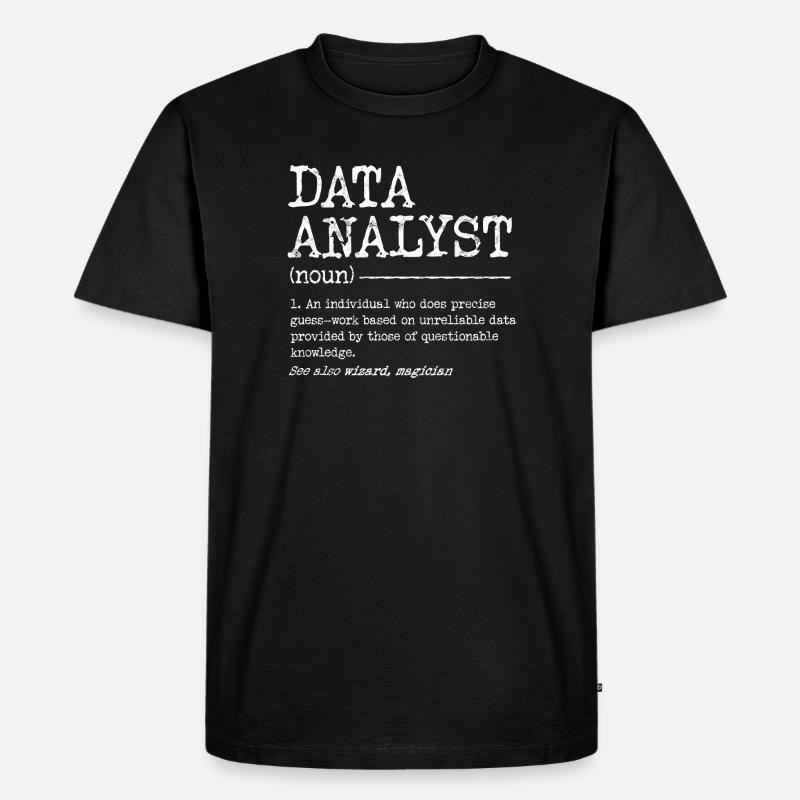 Data Analyst Meme Tee - Männer Premium Bio T-Shirt - Schwarz
