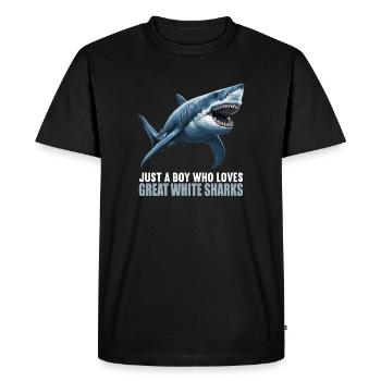 Great White Shark Great White Shark - Men's Premium Organic T-Shirt - black - Front - Nico (187cm)