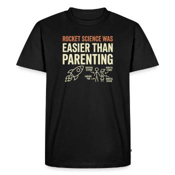 Papa de l’Espace Galaxie Meilleur Papa de la Galaxie - T-shirt Premium bio Homme - noir - Devant - Nico (187cm)