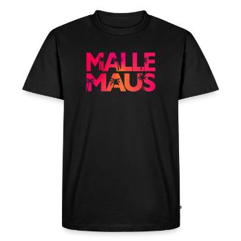 Malle Maus - Funny Mallorca Outfit - Men's Premium Organic T-Shirt - black - Front - Nico (187cm)